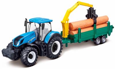 Bburago tractor New Holland jongens 44 cm ABS blauw 2 delig Bburago tractor New Holland jongens 44 cm ABS blauw 2 delig