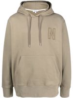 Norse Projects hoodie en coton biologique à patch logo - Vert