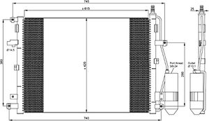 Condensor, airconditioning 35876