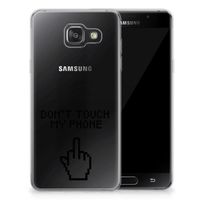 Samsung Galaxy A3 2016 Silicone-hoesje Finger Don't Touch My Phone - thumbnail