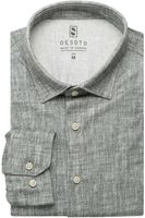 Desoto Slim Fit Jersey shirt kaki, Motief