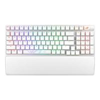 ASUS ROG Strix Scope II 96 Wireless White Gaming Keyboard, Tri-Mode Connection, Dampening Foam & Switch-Dampening Pads, Hot-Swappable Pre-lubed ROG NX Snow Switches, PBT Keycaps, RGB-White, US