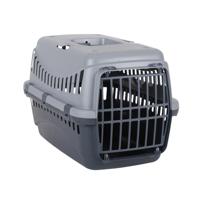 Huisdieren Reisbench - donker en licht grijs - Stevig en stabiel - Medium - 45x30x30cm