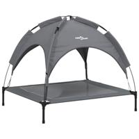 vidaXL Hondenmand met luifel oxford stof en staal antracietkleurig, huisdier bed, huisdierenbed, hondenbed met luifel, hondenbed