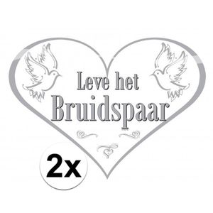 2x Deur versiering bruidspaar   -