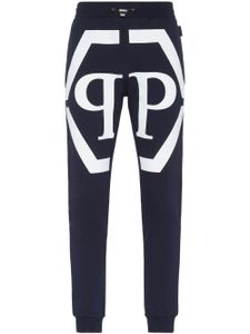 Philipp Plein logo-print track pants - Bleu