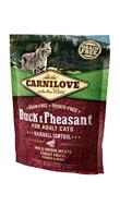 Carnilove Carnilove Duck Pheasant Adult Hairball droogvoer voor katten, 400 g, verpakking van 7 x 57,14 g, totaal: 400 g