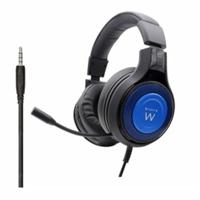 Ewent PL3322 | Gamingheadset met flexibele microfoon | Met 3,5 mm-aansluiting | Bedraad met 50 mm-driver | Kabel van 1,5 m | Gamingheadset voor PS4-PS5/Xbox One-Xbox X | Zwart, blauw