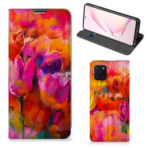 Bookcase Samsung Galaxy Note 10 Lite Tulips