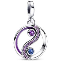 Pandora Me 792307C01 Hangbedel ME Balance Yin and Yang zilver-emaille-kristal blauw-paars - thumbnail