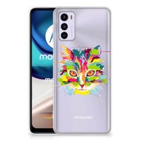 Motorola Moto G42 Telefoonhoesje met Naam Cat Color - thumbnail