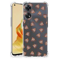 Doorzichtige Silicone Hoesje voor OPPO Reno8 T 4G Poep Emojis