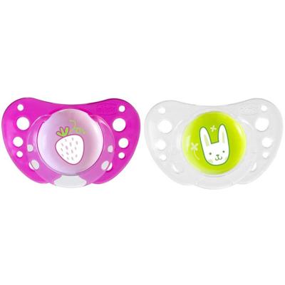 Chicco Fopspeen Physio Air Meisjes Siliconen Roze/wit 2 Stuks
