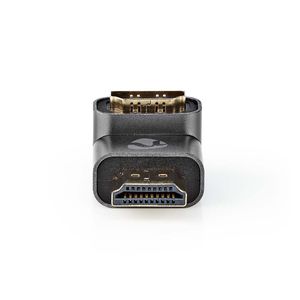 HDMI©-Adapter | HDMI Male / HDMI© Connector | HDMI Female / HDMI© Output | Verguld | 90° Geho