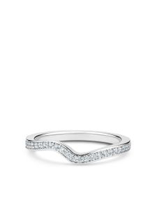 De Beers Jewellers anneau Caress serti de diamants - Argent