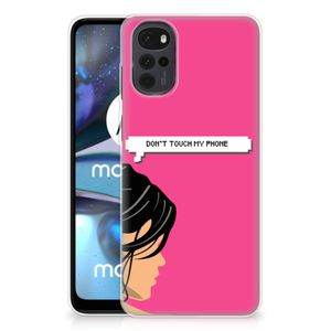 Motorola Moto G22 Silicone-hoesje Woman Don't Touch My Phone