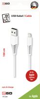 2GO USB-kabel Apple Lightning stekker, USB-A stekker 1.00 m Wit 797288 - thumbnail