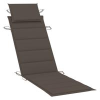 vidaXL Ligbedkussen 186x58x3 cm taupe