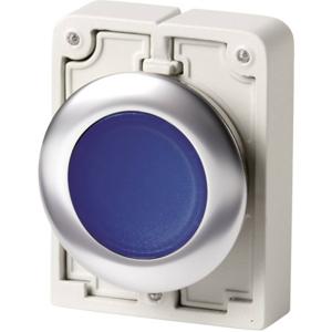 Eaton 182954 M30C-FDRL-B Drukschakelaar Plat, Rond, Verchroomd Blauw 1 stuk(s)