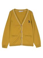 Bonpoint cardigan à logo brodé - Jaune - thumbnail