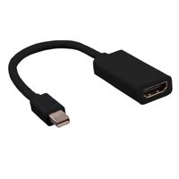 Value 12.99.3130 DisplayPort-kabel Mini-displayport / HDMI Adapterkabel Mini DisplayPort-stekker, HDMI-A-bus 0.15 m Zwart - thumbnail