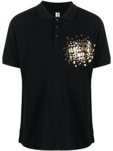 Moschino polo en coton à logo imprimé - Noir