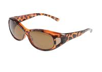 FitOfar overzetzonnebril bruin unisex met bruine lens Vz0007cb