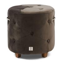 Rivièra Maison Poef 'Bowery' Velvet III, kleur Anthracite