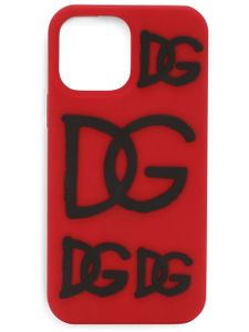 Dolce & Gabbana coque d'iPhone 13 Pro Max à logo embossé - Rouge