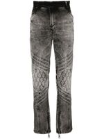 Balmain jean slim à taille mi-haute - Gris