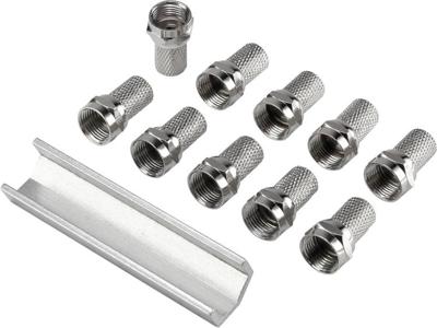 F-stekkerset, 11-delig Kabeldiameter: 4 mm Conrad Components