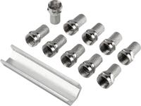 F-stekkerset, 11-delig Kabeldiameter: 4 mm Conrad Components