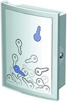 HAN Sleutelkast INDEX, moderne, overzichtelijke kunststof sleutelkast met ruimte voor 63 sleutels, afsluitbaar en veilig voor wandmontage, 4023-11, lichtgrijs