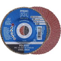 PFERD 67706115 PFC 115 A 60 SG STEELOX Lamellenschijf Diameter 115 mm Boordiameter 22.23 mm RVS, Staal 10 stuk(s) - thumbnail