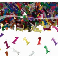 1x zakjes confetti 1 jaar verjaardag feestartikelen   - - thumbnail