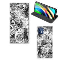 Mobiel BookCase Motorola Moto G9 Plus Skulls Angel