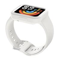 By Qubix - Siliconen band met case - Wit - Xiaomi Redmi Watch 2 (Lite)