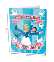 Raambord Hulde Aan Het Bruidspaar (60x45cm) - thumbnail