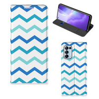 OPPO Find X3 Lite Hoesje met Magneet Zigzag Blauw