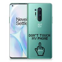 OnePlus 8 Pro Silicone-hoesje Finger Don't Touch My Phone