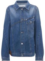 JW Anderson veste en jean à design patchwork - Bleu