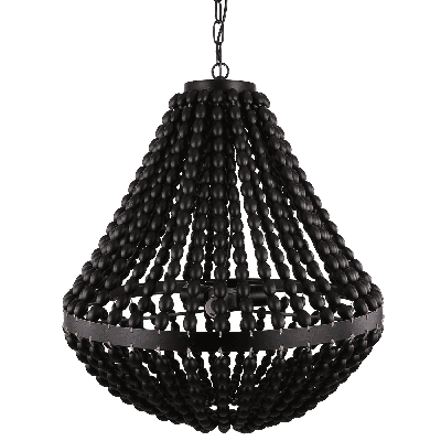 Hanglamp Casimira Landelijk 60 cm 1 Lichts Zwart