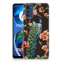 Motorola Moto E32/E32s TPU Hoesje Pauw met Bloemen