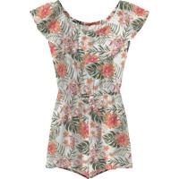 NAME IT KIDS jumpsuit Vinaya van gerecycled polyester ecru/roze/groen