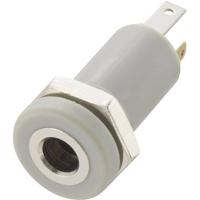 TRU COMPONENTS 718489 Jackplug 3.5 mm Bus, inbouw verticaal Aantal polen: 4 Stereo Zilver 1 stuk(s)