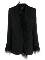 Michael Michael Kors blazer bordé de plumes - Noir