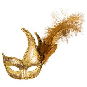 Verkleed gezichtsmasker Venitiaans - goud - luxe - volwassenen - Carnaval/gemaskerd bal