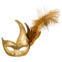 Verkleed gezichtsmasker Venitiaans - goud - luxe - volwassenen - Carnaval/gemaskerd bal - thumbnail