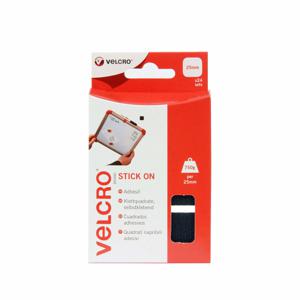 VELCRO® VEL-EC60236 Klittenband vierkanten Om vast te plakken Haak- en lusdeel (l x b) 25 mm x 25 mm Zwart 24 paar