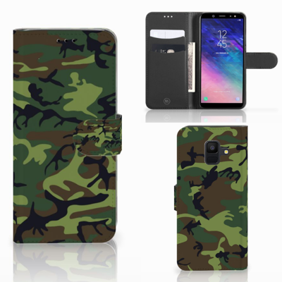 Samsung Galaxy A6 2018 Telefoon Hoesje Army Dark Samsung Galaxy A6 2018 Telefoon Hoesje Army Dark